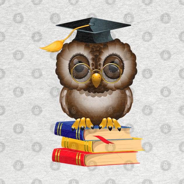 Graduation Book Owl College High School Library by phoxydesign